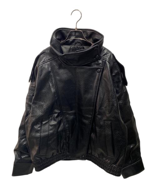 ZARA（ザラ）ZARA (ザラ) フェイクレザージャケット ブラック サイズ:XXLの古着・服飾アイテム