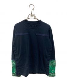 sacai（サカイ）の古着「Bandana Print L/S T-Shirt」｜ネイビー