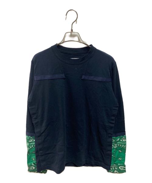 sacai（サカイ）sacai (サカイ) Bandana Print L/S T-Shirt ネイビー サイズ:1の古着・服飾アイテム