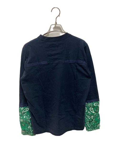 sacai（サカイ）sacai (サカイ) Bandana Print L/S T-Shirt ネイビー サイズ:1の古着・服飾アイテム