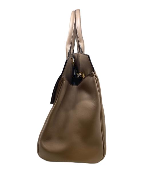 Salvatore Ferragamo（サルヴァトーレ フェラガモ）Salvatore Ferragamo (サルヴァトーレ フェラガモ) STUDIO BAG ベージュの古着・服飾アイテム