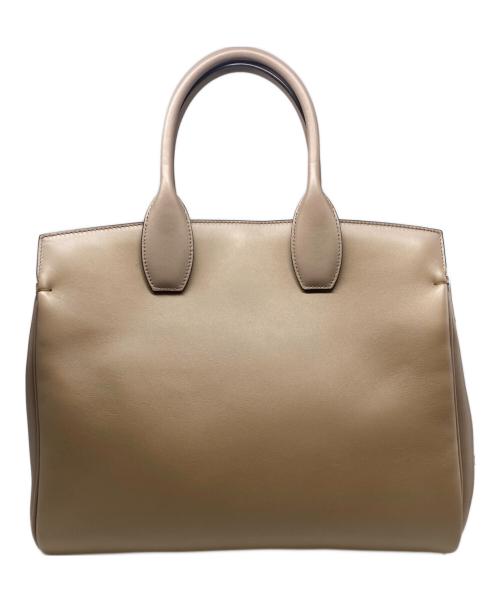 Salvatore Ferragamo（サルヴァトーレ フェラガモ）Salvatore Ferragamo (サルヴァトーレ フェラガモ) STUDIO BAG ベージュの古着・服飾アイテム