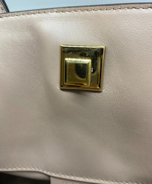 Salvatore Ferragamo（サルヴァトーレ フェラガモ）Salvatore Ferragamo (サルヴァトーレ フェラガモ) STUDIO BAG ベージュの古着・服飾アイテム
