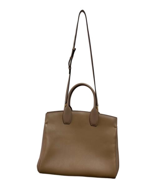 Salvatore Ferragamo（サルヴァトーレ フェラガモ）Salvatore Ferragamo (サルヴァトーレ フェラガモ) STUDIO BAG ベージュの古着・服飾アイテム