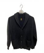 BATONERバトナ―）の古着「CASHMERE FOX SHOWL COLLER CARDIGAN」｜ブラック
