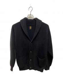 BATONER（バトナ―）の古着「CASHMERE FOX SHOWL COLLER CARDIGAN」｜ブラック