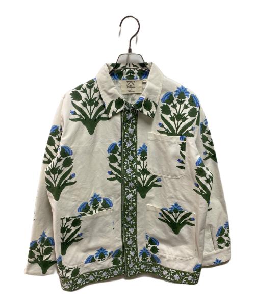 SZ Blockprints（エスゼットブロックプリント）SZ Blockprints (エスゼットブロックプリント) Ron Herman (ロンハーマン) FIELD JACKET ホワイト サイズ:SMの古着・服飾アイテム