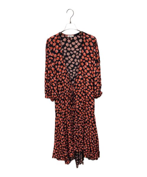 GANNI（ガニー）GANNI (ガニー) 花柄ワンピース レッド サイズ:36の古着・服飾アイテム