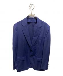 TOMORROW LAND×ZEGNA TRAVELLER NANOSPHERE（トゥモローランド）の古着「Super130'sウールシルク 2ボタンテーラードジャケット」｜ネイビー