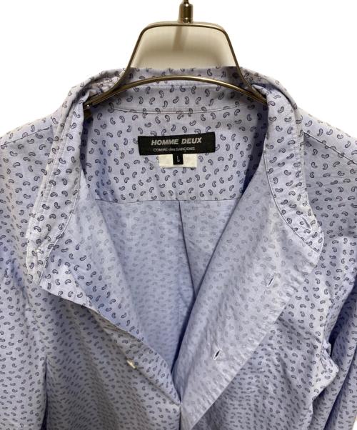 COMME des GARCONS HOMME DEUX（コムデギャルソン オム ドゥ）COMME des GARCONS HOMME DEUX (コムデギャルソン オム ドゥ) ペイズリー柄シャツ ブルー サイズ:Lの古着・服飾アイテム