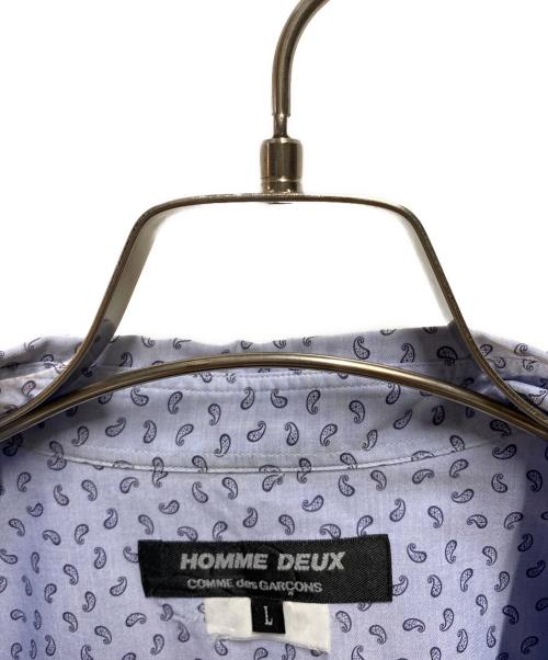 COMME des GARCONS HOMME DEUX（コムデギャルソン オム ドゥ）COMME des GARCONS HOMME DEUX (コムデギャルソン オム ドゥ) ペイズリー柄シャツ ブルー サイズ:Lの古着・服飾アイテム