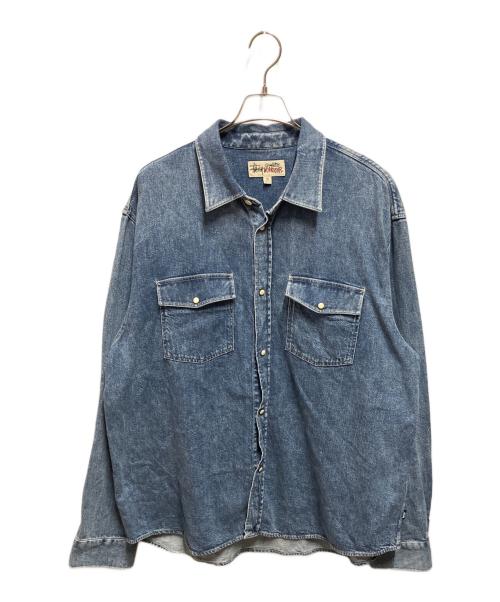 stussy（ステューシー）stussy (ステューシー) BOXY WESTERN DENIM SHIRT インディゴ サイズ:XLの古着・服飾アイテム
