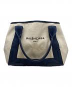 BALENCIAGAバレンシアガ）の古着「カバスキャンバストートバッグ」｜ホワイト×ネイビー
