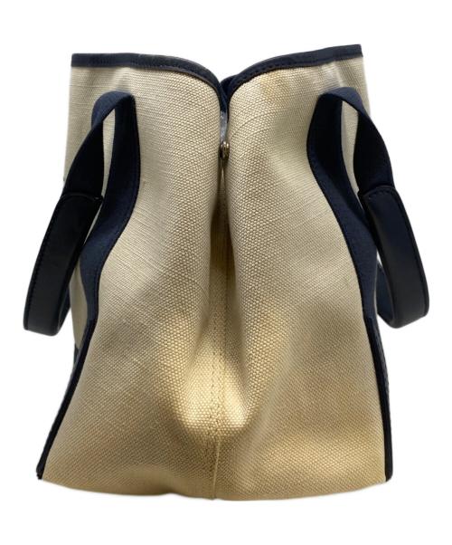 BALENCIAGA（バレンシアガ）BALENCIAGA (バレンシアガ) カバスキャンバストートバッグ ホワイト×ネイビーの古着・服飾アイテム