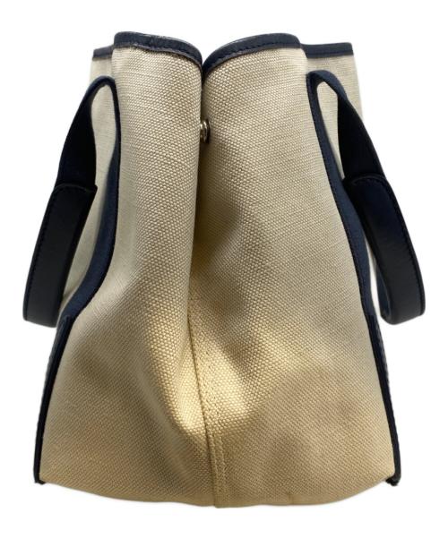 BALENCIAGA（バレンシアガ）BALENCIAGA (バレンシアガ) カバスキャンバストートバッグ ホワイト×ネイビーの古着・服飾アイテム