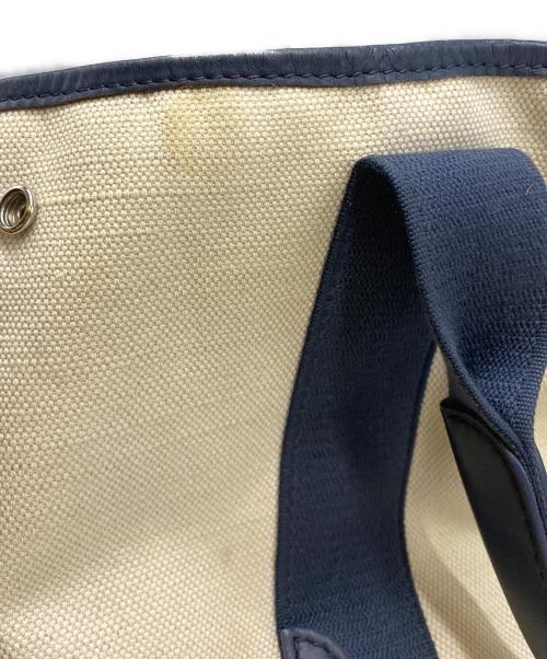 BALENCIAGA（バレンシアガ）BALENCIAGA (バレンシアガ) カバスキャンバストートバッグ ホワイト×ネイビーの古着・服飾アイテム
