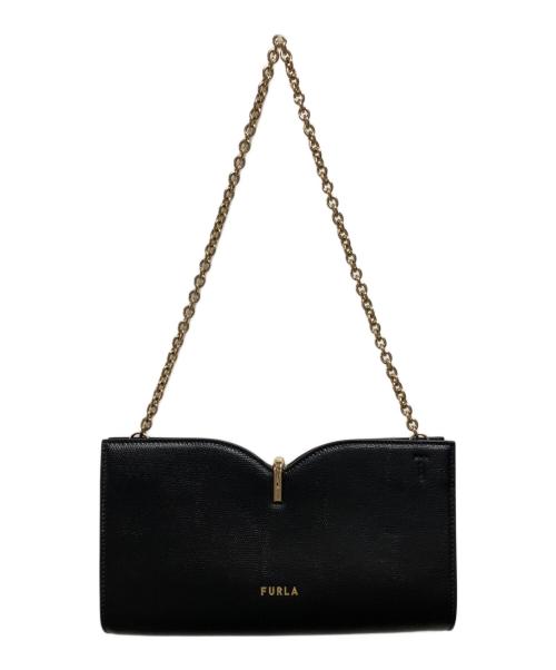 FURLA（フルラ）FURLA (フルラ) チェーンショルダーバッグ ブラックの古着・服飾アイテム