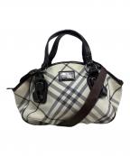 BURBERRY BLUE LABELバーバリー ブルー レーベル）の古着「ノバチェックハンドバッグ」｜ホワイト