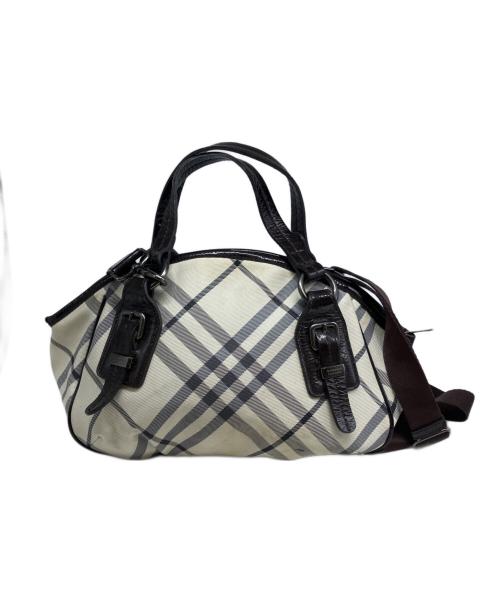 BURBERRY BLUE LABEL（バーバリー ブルー レーベル）BURBERRY BLUE LABEL (バーバリー ブルー レーベル) ノバチェックハンドバッグ ホワイトの古着・服飾アイテム