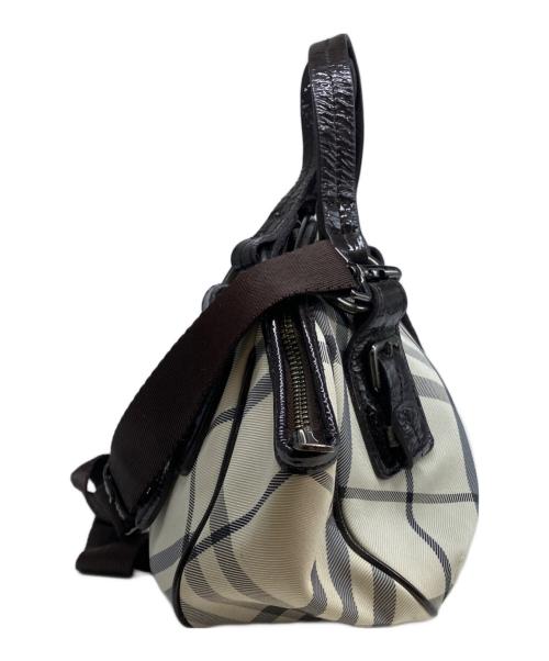 BURBERRY BLUE LABEL（バーバリー ブルー レーベル）BURBERRY BLUE LABEL (バーバリー ブルー レーベル) ノバチェックハンドバッグ ホワイトの古着・服飾アイテム