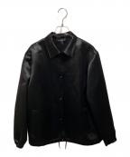 theoryセオリー）の古着「Bonded Satin Coaches JKT」｜ブラック