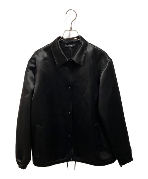 theory（セオリー）theory (セオリー) Bonded Satin Coaches JKT ブラック サイズ:L 未使用品の古着・服飾アイテム