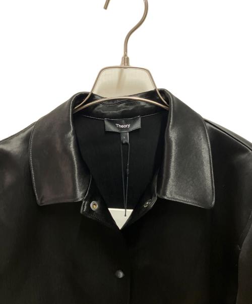 theory（セオリー）theory (セオリー) Bonded Satin Coaches JKT ブラック サイズ:L 未使用品の古着・服飾アイテム