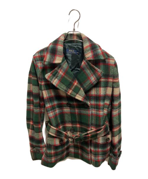 POLO RALPH LAUREN（ポロ・ラルフローレン）POLO RALPH LAUREN (ポロ・ラルフローレン) ウールダブルジャケット グリーン サイズ:4の古着・服飾アイテム