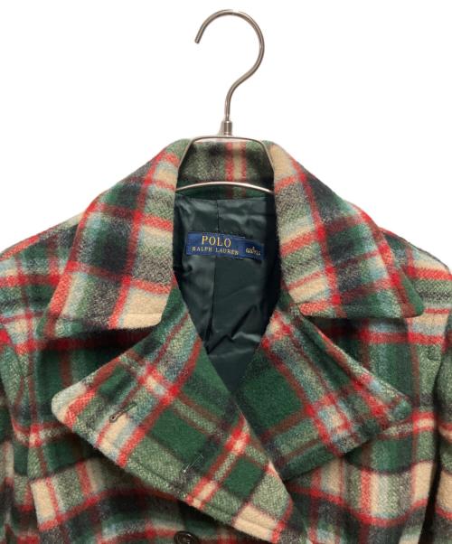 POLO RALPH LAUREN（ポロ・ラルフローレン）POLO RALPH LAUREN (ポロ・ラルフローレン) ウールダブルジャケット グリーン サイズ:4の古着・服飾アイテム