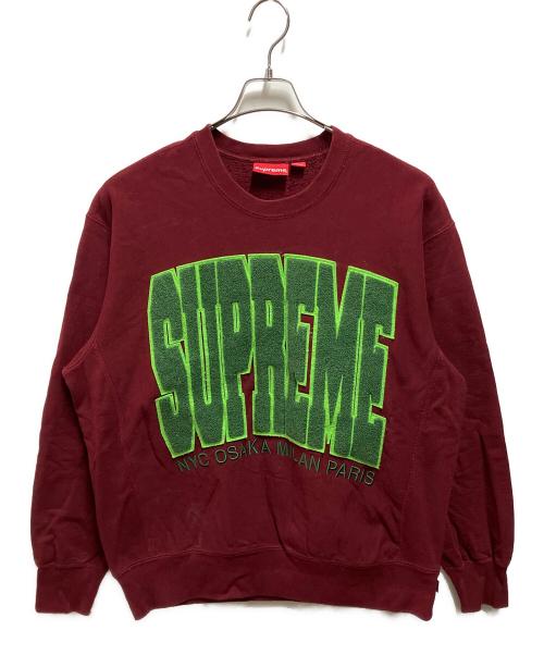 SUPREME（シュプリーム）SUPREME (シュプリーム) Cities Arc Crewneck レッド サイズ:Mの古着・服飾アイテム
