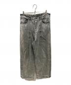 SUBLATIONSサブレーションズ）の古着「WIDE SEAM DENIM BAGGY PANTS .11」｜シルバー
