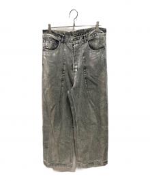 SUBLATIONS（サブレーションズ）の古着「WIDE SEAM DENIM BAGGY PANTS .11」｜シルバー