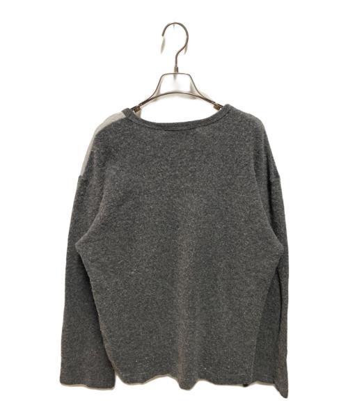 COMME des GARCONS SHIRT（コムデギャルソンシャツ）COMME des GARCONS SHIRT (コムデギャルソンシャツ) ウールパッチワークニット グレー サイズ:Ｌの古着・服飾アイテム