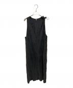 SALON adam et rope'サロンアダムエロペ）の古着「25SS GENTLE SILK ジャンパースカート」｜ブラック