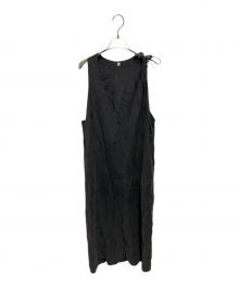 SALON adam et rope'（サロンアダムエロペ）の古着「25SS GENTLE SILK ジャンパースカート」｜ブラック