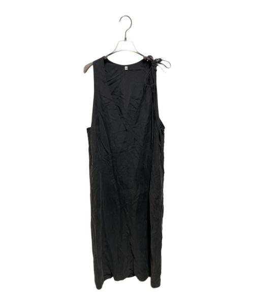 SALON adam et rope'（サロンアダムエロペ）SALON adam et rope' (サロンアダムエロペ) 25SS GENTLE SILK ジャンパースカート ブラック サイズ:ＦＲＥＥの古着・服飾アイテム