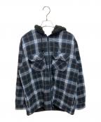 SUPREMEシュプリーム）の古着「25FW Lined Zip Up Hooded Flannel Shirt」｜ブルー