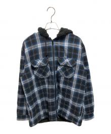 SUPREME（シュプリーム）の古着「25FW Lined Zip Up Hooded Flannel Shirt」｜ブルー