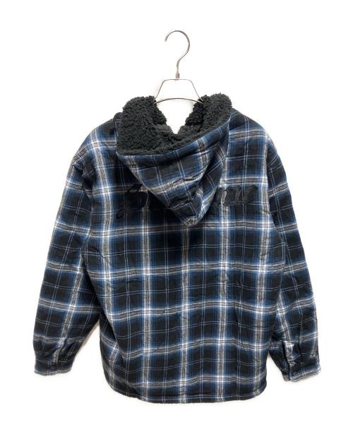 SUPREME（シュプリーム）SUPREME (シュプリーム) 25FW Lined Zip Up Hooded Flannel Shirt ブルー サイズ:Ｓの古着・服飾アイテム