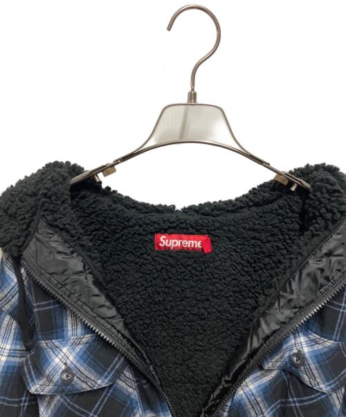 SUPREME（シュプリーム）SUPREME (シュプリーム) 25FW Lined Zip Up Hooded Flannel Shirt ブルー サイズ:Ｓの古着・服飾アイテム