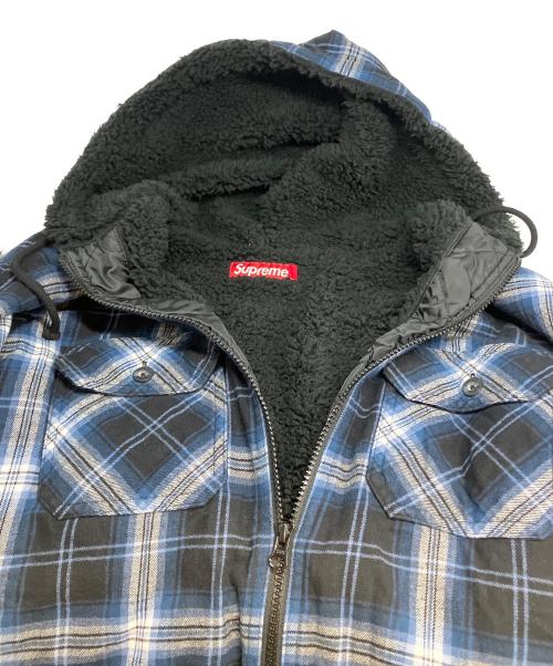 SUPREME（シュプリーム）SUPREME (シュプリーム) 25FW Lined Zip Up Hooded Flannel Shirt ブルー サイズ:Ｓの古着・服飾アイテム