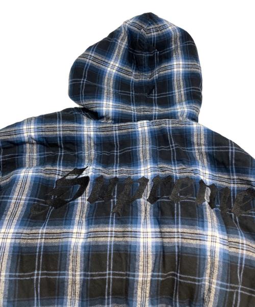 SUPREME（シュプリーム）SUPREME (シュプリーム) 25FW Lined Zip Up Hooded Flannel Shirt ブルー サイズ:Ｓの古着・服飾アイテム