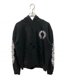 CHROME HEARTS（クロムハーツ）の古着「フローラルクロスホースシューパーカー」｜ブラック