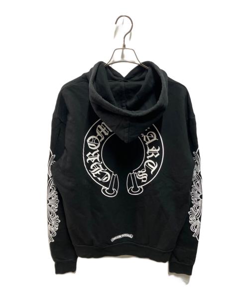 CHROME HEARTS（クロムハーツ）CHROME HEARTS (クロムハーツ) フローラルクロスホースシューパーカー ブラック サイズ:Sの古着・服飾アイテム