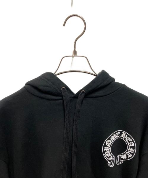 CHROME HEARTS（クロムハーツ）CHROME HEARTS (クロムハーツ) フローラルクロスホースシューパーカー ブラック サイズ:Sの古着・服飾アイテム
