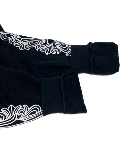 CHROME HEARTS（クロムハーツ）CHROME HEARTS (クロムハーツ) フローラルクロスホースシューパーカー ブラック サイズ:Sの古着・服飾アイテム