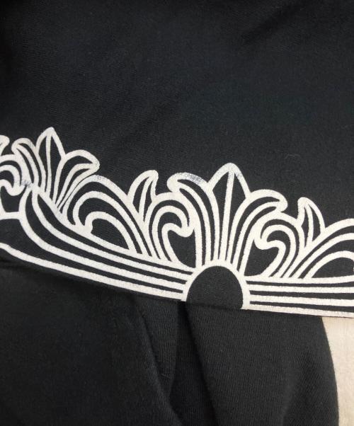 CHROME HEARTS（クロムハーツ）CHROME HEARTS (クロムハーツ) フローラルクロスホースシューパーカー ブラック サイズ:Sの古着・服飾アイテム