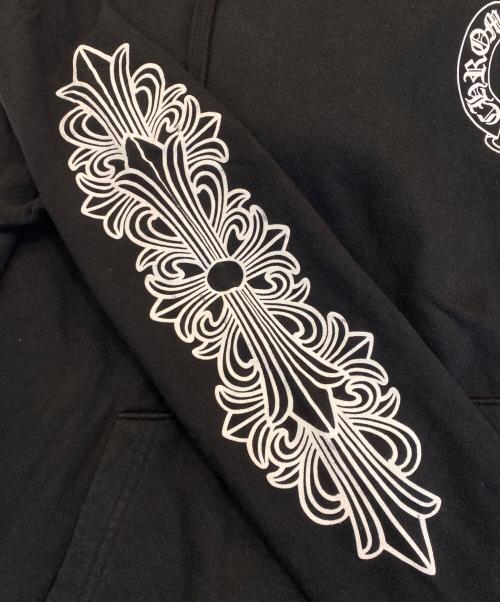 CHROME HEARTS（クロムハーツ）CHROME HEARTS (クロムハーツ) フローラルクロスホースシューパーカー ブラック サイズ:Sの古着・服飾アイテム