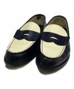 kenfordケンフォード）の古着「COMBI LOAFERS」｜ブラック×ホワイト
