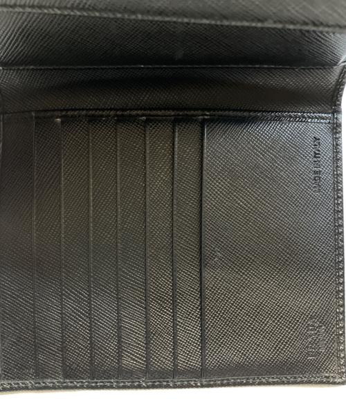 PRADA（プラダ）PRADA (プラダ) サフィアーノ コンパクトウォレット ブラックの古着・服飾アイテム